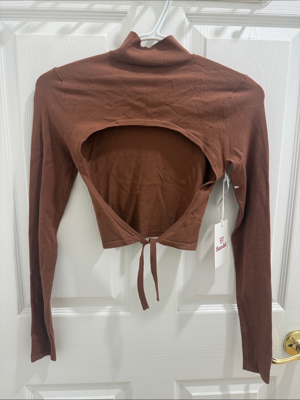 BNWT Aritzia Open-Back Crop Sweater